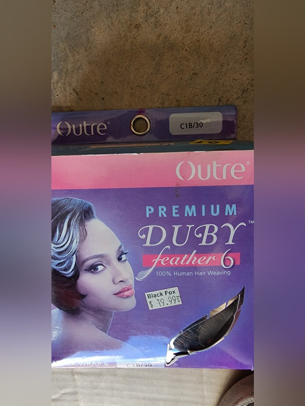 Premium Duby Feather 6 Human Hair Weave Style C1B/30